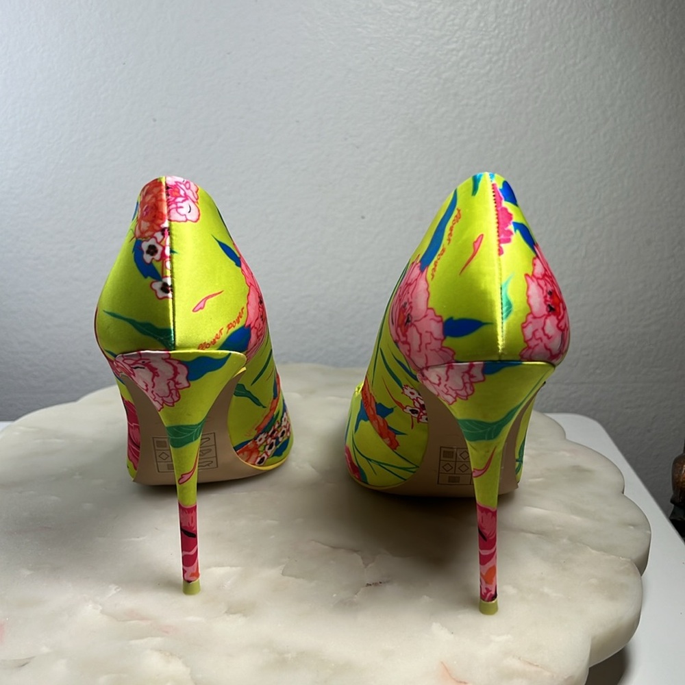 Aldo neon flower power heels Sz. 7.5 - Picture 4 of 10